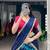 blue silk blend printed Traditional lehenga choli