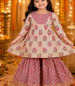 Floral anarkali suit set