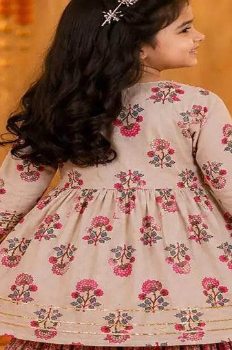 Floral anarkali suit set