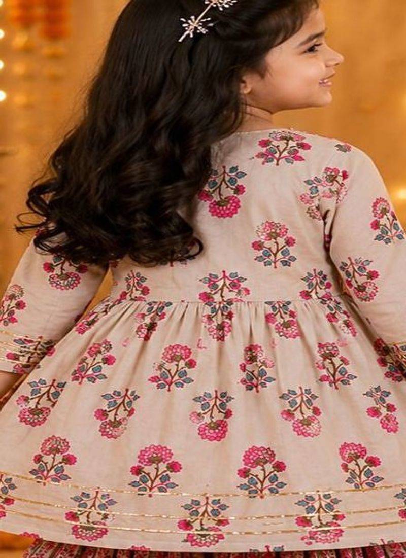 Floral anarkali suit set
