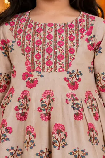 Floral anarkali suit set