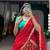 red silk blend printed Traditional lehenga choli