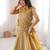 mustard silk blend plain lehenga choli