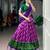 purple silk blend printed Traditional Lehenga Choli Set