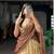 beige silk blend plain lehenga choli