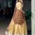 beige silk blend plain lehenga choli
