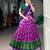 purple silk blend printed Traditional Lehenga Choli Set