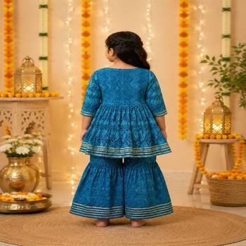 Block print anarkali set 2