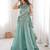 sky blue silk blend plain lehenga choli