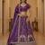 Purple Silk Blend Embroidered Traditional Wedding Lehenga Choli Set