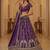Purple Silk Blend Embroidered Traditional Wedding Lehenga Choli Set