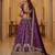 Purple Silk Blend Embroidered Traditional Wedding Lehenga Choli Set