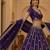 Dark Purple Silk Blend Embroidered Party Wear Lehenga Choli Set