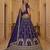 Dark Purple Silk Blend Embroidered Party Wear Lehenga Choli Set