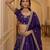 Dark Purple Silk Blend Embroidered Party Wear Lehenga Choli Set