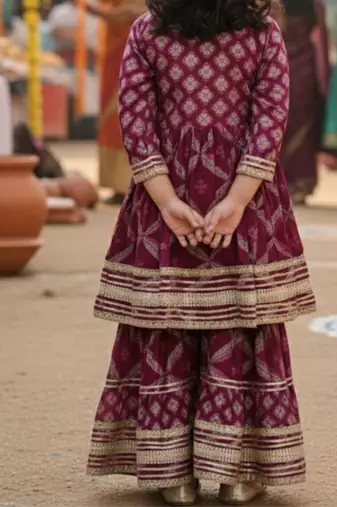 Jaal butta anarkali set