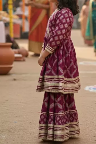 Jaal butta anarkali set