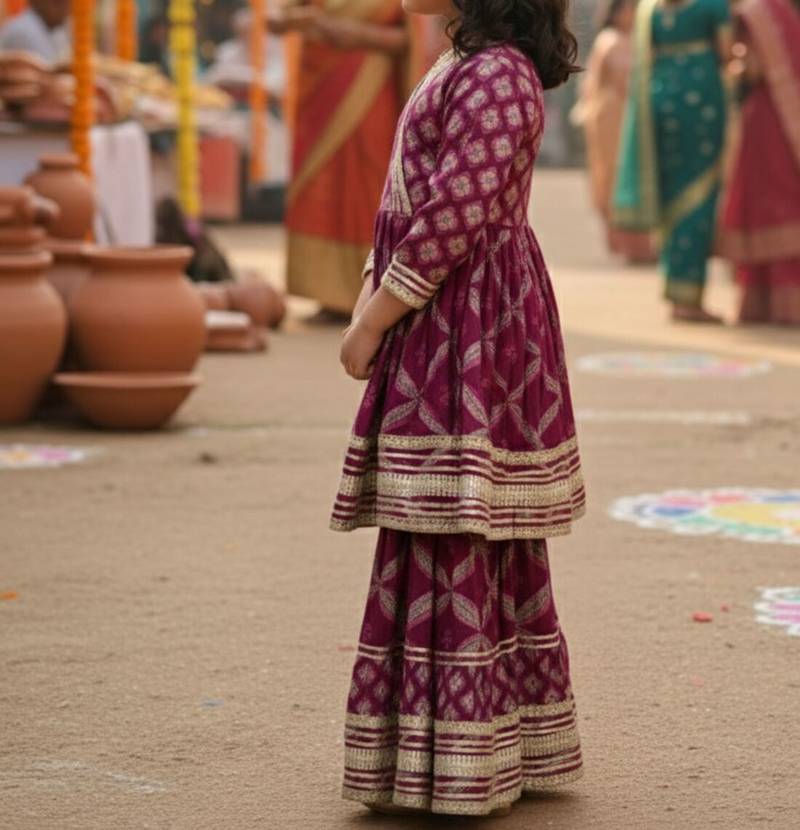 Jaal butta anarkali set