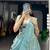 Blue Shimmer Woven Traditional Party Wear Lehenga Choli Set