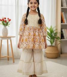 Screen print anarkali suit
