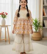 Screen print anarkali suit