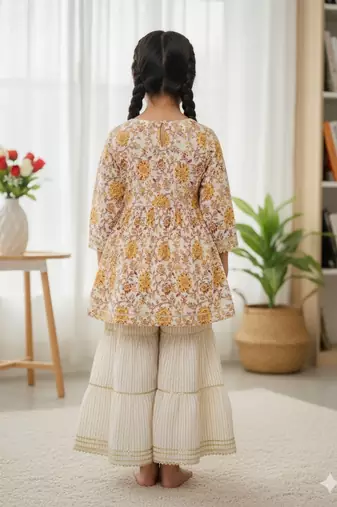Screen print anarkali suit