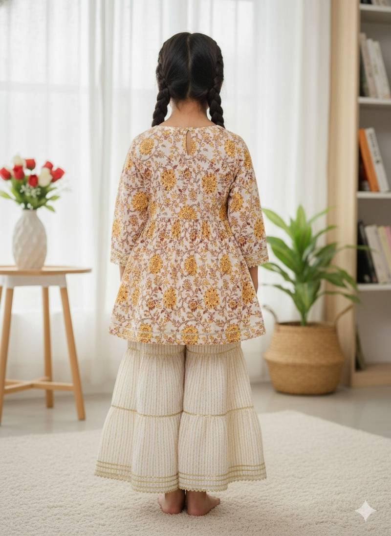 Screen print anarkali suit