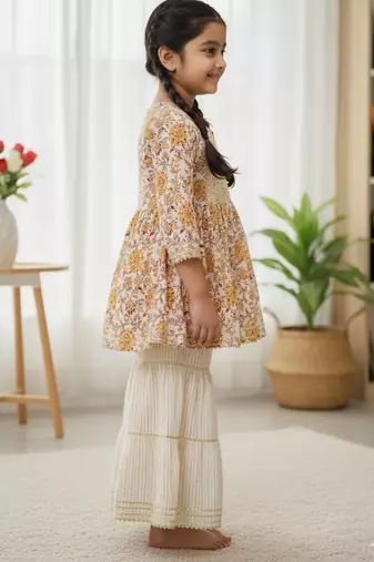 Screen print anarkali suit
