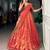 Orange Shimmer Woven Traditional Festive Lehenga Choli Set