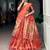 Orange Shimmer Woven Traditional Festive Lehenga Choli Set