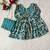 Aqua abstract anarkali suit set