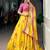 Yellow Georgette Printed Festive Sangeet Lehenga Choli Set
