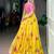 Yellow Georgette Printed Festive Sangeet Lehenga Choli Set