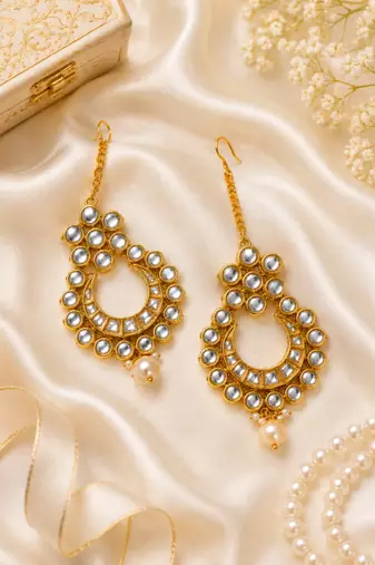 Chandrika Halo Premium Kundan Earrings