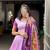 Lavender Silk Blend Printed Designer Party Wear Lehenga Choli Set