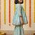Tea green floral anarkali set