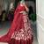 Maroon Silk Blend Printed Traditional Wedding Lehenga Choli Set