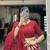 Maroon Silk Blend Printed Traditional Wedding Lehenga Choli Set