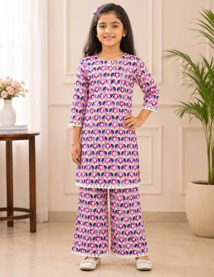 floral girls palazzo set 1