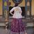 Purple Viscose Embroidered Traditional Party Wear Lehenga Choli Set