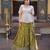 Parrot Green Viscose Embroidered Festive Sangeet Lehenga Choli Set
