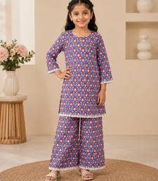 Purple girls palazzo set