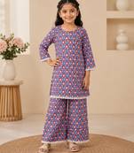 Purple girls palazzo set