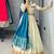 Off-White Silk Blend Woven Festive Sangeet Lehenga Choli Set