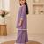 Purple girls palazzo set