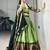 Parrot Green Silk Blend Printed Kalamkari Festive Lehenga Choli Set