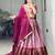 Pink Silk Blend Printed Kalamkari Traditional Sangeet Lehenga Choli Set