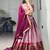 Pink Silk Blend Printed Kalamkari Traditional Sangeet Lehenga Choli Set