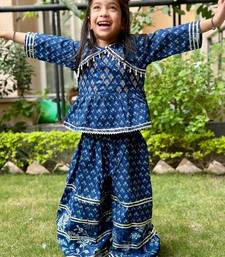 Blue floral palazzo set