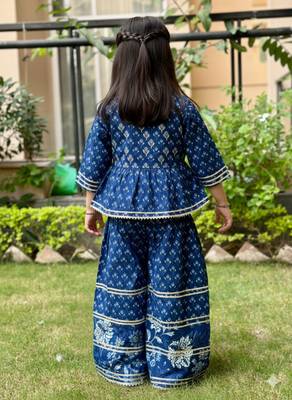 Blue floral palazzo set 2